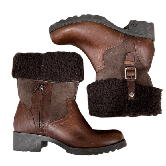 UGG Shoes - UGG Bellvue 1914 Brown Suede Sheepskin boots